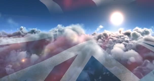 Bandeira da Inglaterra acenando — Vídeo de Stock