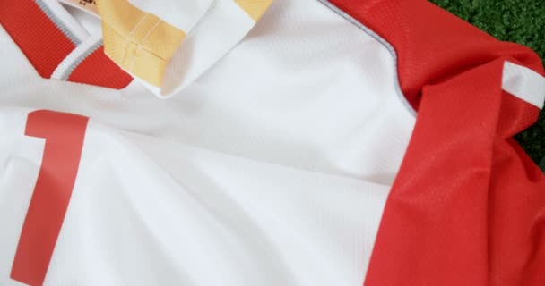 Futbol jersey kumaş Close-Up — Stok video