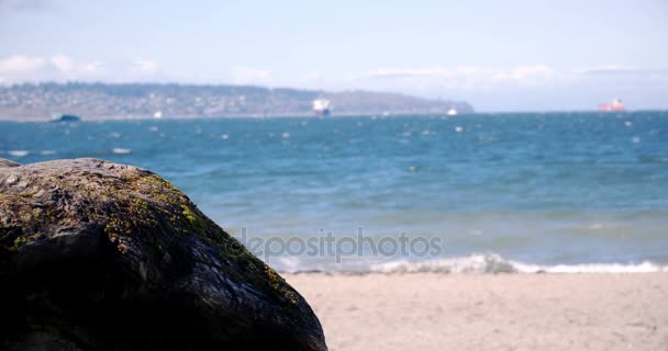 空旷的海滩的视图 — 图库视频影像