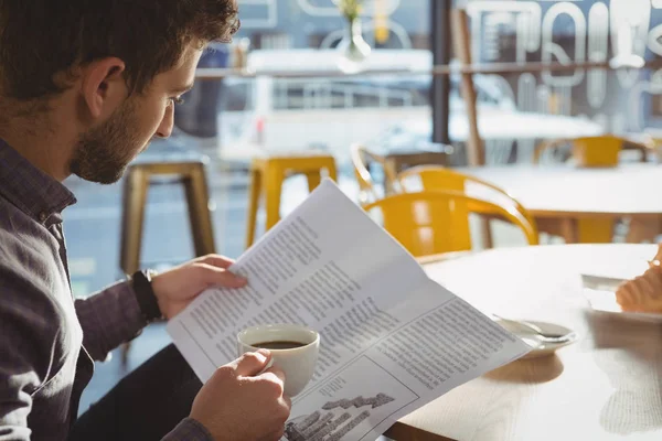 Businessman having coffee