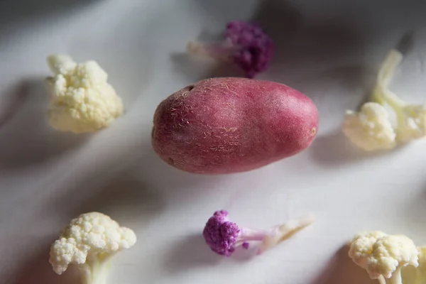 Zoete aardappel met bloemkool — Stockfoto