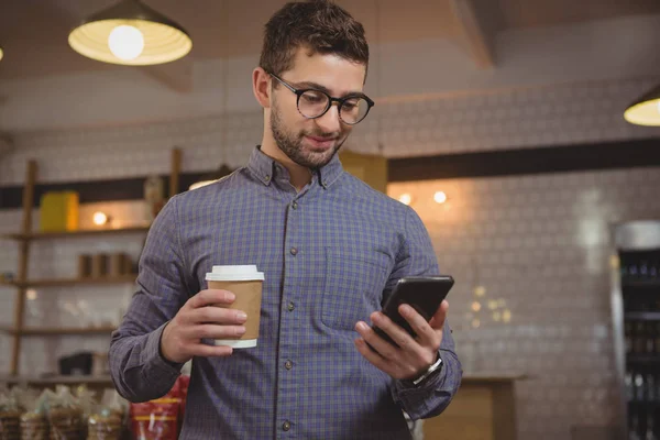 Businessman having coffee — Stock Photo, Image