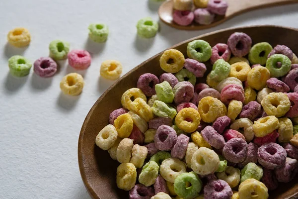 Froot loops in plate — Stock Photo, Image