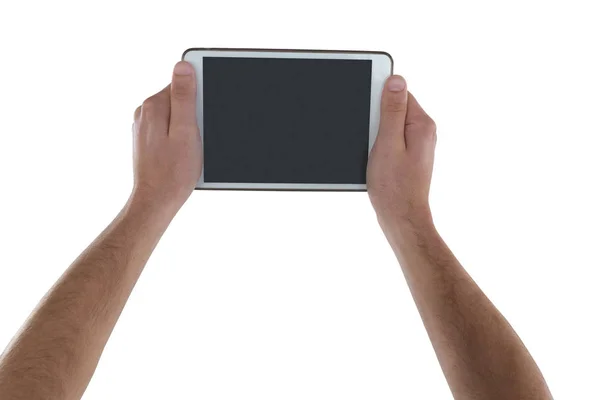 Hand holding digital tablet — Stock Photo, Image