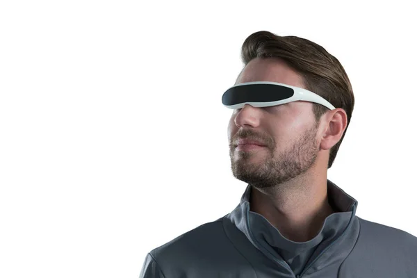 Hombre usando gafas de realidad virtual — Foto de Stock