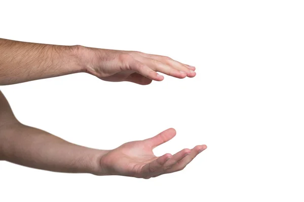 Hand pretending to hold an invisible object — Stock Photo, Image