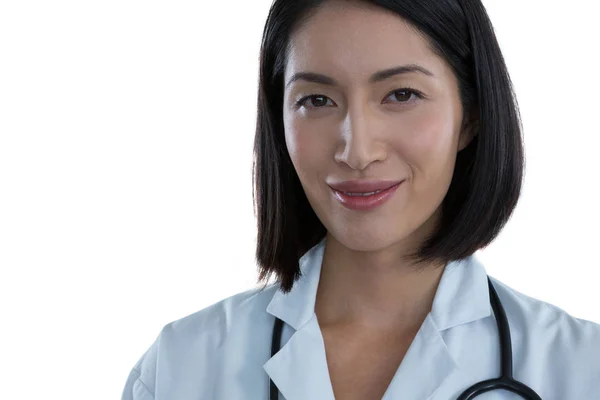 Retrato de médico feminino feliz — Fotografia de Stock