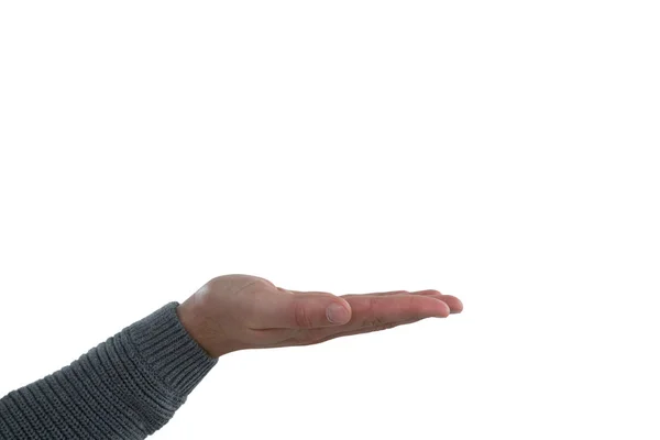 Hand gesture against white background — Stock Photo, Image