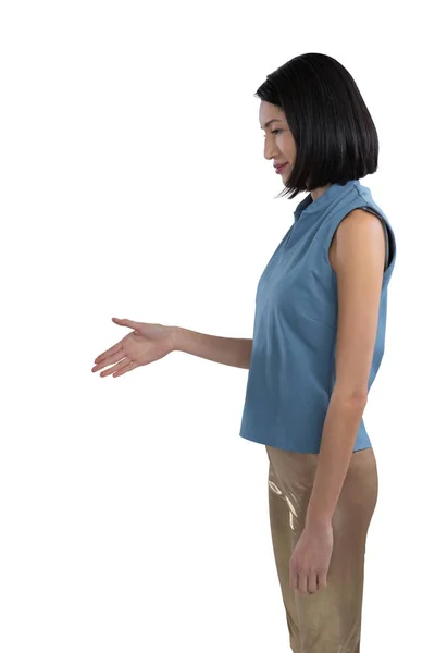 Female executive offering handshake — Stock Photo, Image