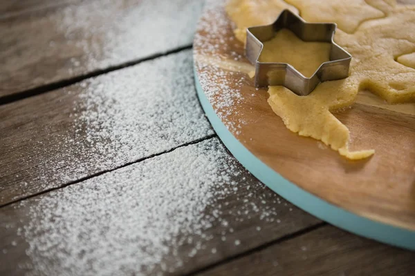 Frez kształt gwiazdy na ciasto kruche — Zdjęcie stockowe