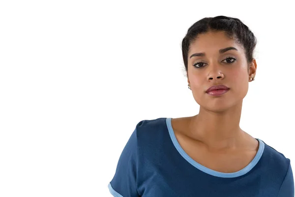 Retrato de cerca de la mujer confiada — Foto de Stock