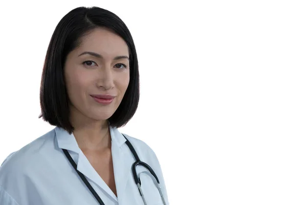 Porträtt av lycklig kvinnlig läkare — Stockfoto