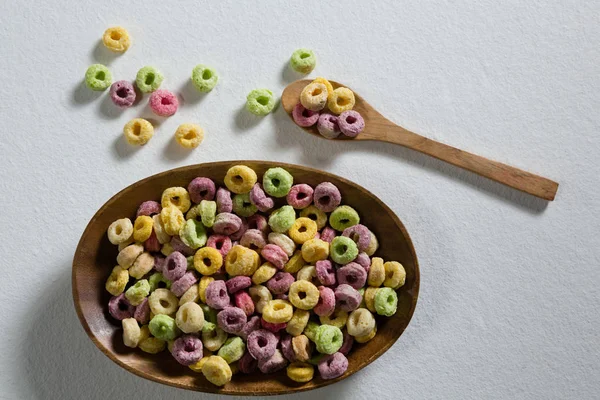 Froot loops in plate — Stock Photo, Image