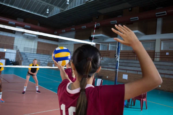 Жінки грають у волейбол — стокове фото