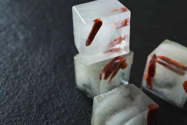 Flavored ice cubes with spices — Stock Photo, Image