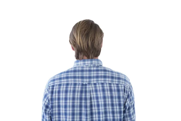 Homem de negócios vestindo camisa padrão verificado — Fotografia de Stock