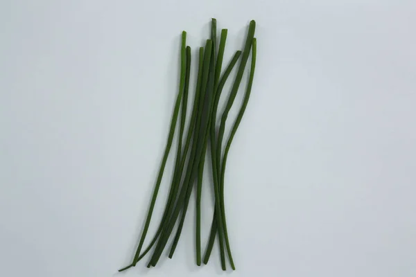 Garlic chives on white background — Stock Photo, Image