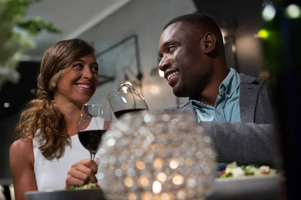 Happy couple toasting wine — Stock Photo, Image