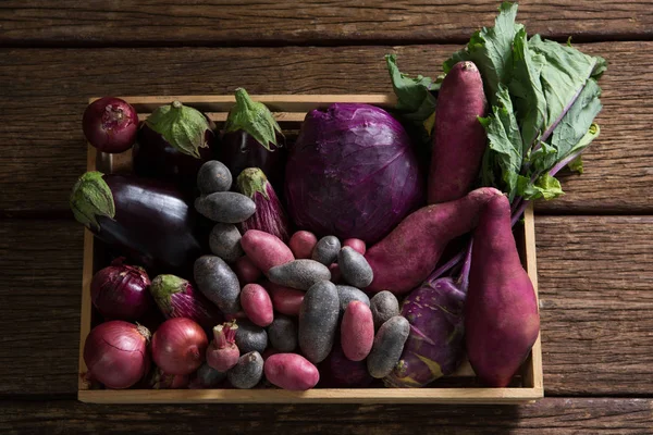 Various vegetables on basket — Stock Photo, Image