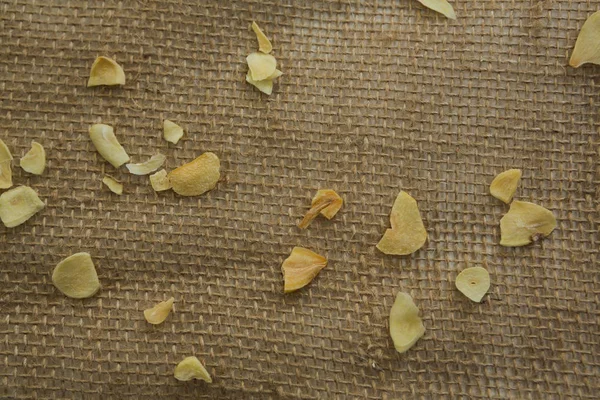 Overhead of spice in sack — Stock Photo, Image