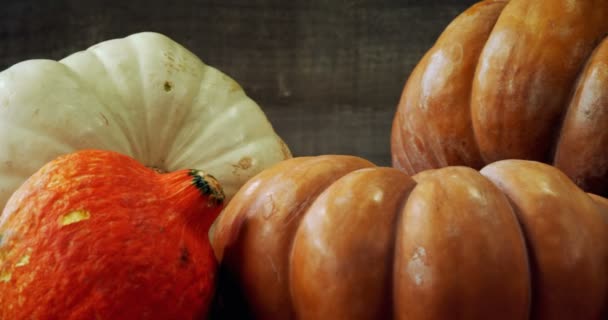 Close-up of Halloween pumpkins — Stock Video