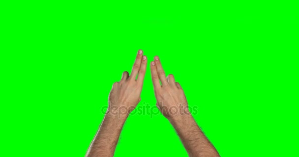 触摸数字屏男人的手 — 图库视频影像