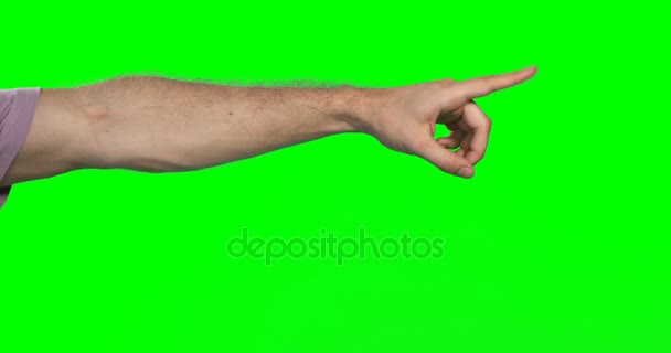 Dijital ekran dokunaklı bir adamın elini — Stok video