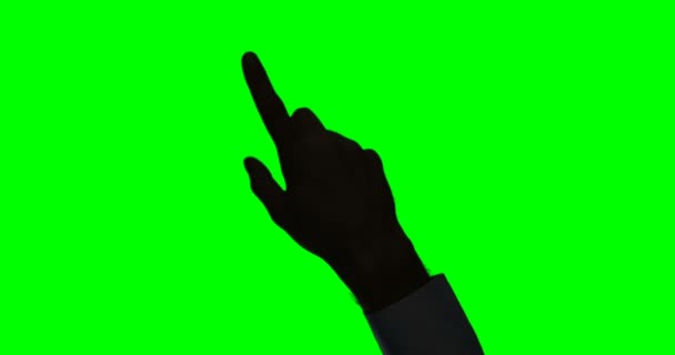 Main d'une personne touchant un écran numérique — Video