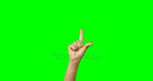 Persona haciendo gesto de la mano — Vídeo de stock