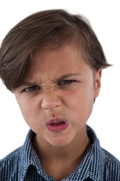 Annoyed boy standing — Stock Photo, Image