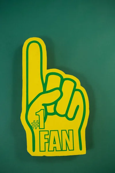 Foam hand on green background — Stock Photo, Image