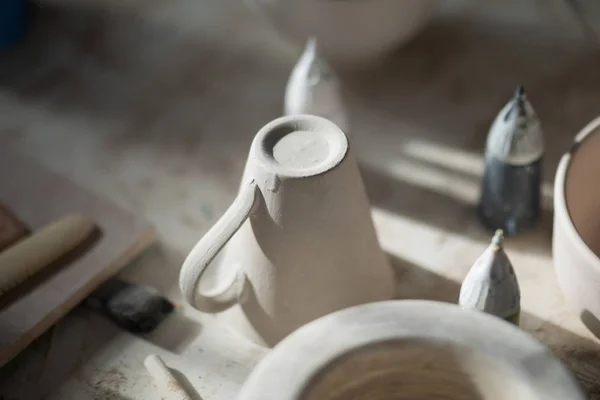 陶器のマグカップのクローズ アップ — ストック写真