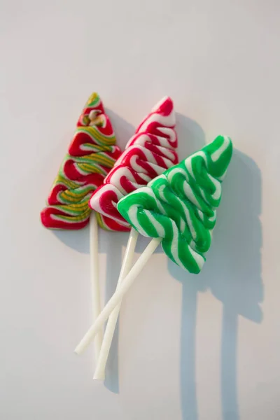 Pirulitos de árvore de Natal — Fotografia de Stock