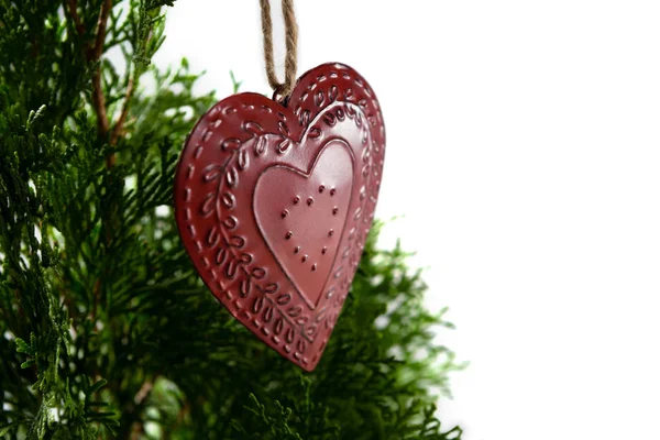 Forma di cuore decorazione di Natale — Foto Stock