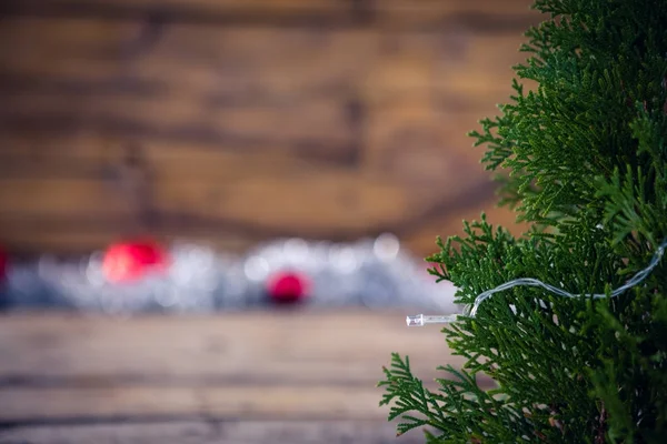 Peri ışıkları ile Noel ağacı — Stok fotoğraf