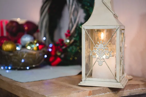 Christmas lantern and decoration — Stock Photo, Image