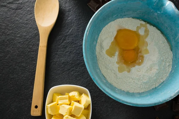 Gingerbread cookies ingredients on a table — Stock Photo, Image