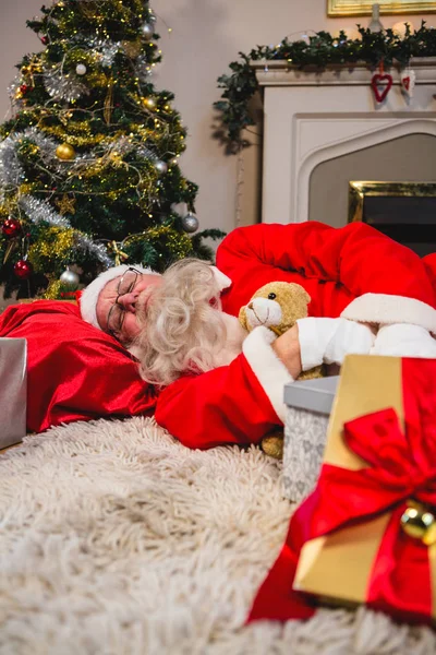 Weihnachtsmann schläft — Stockfoto