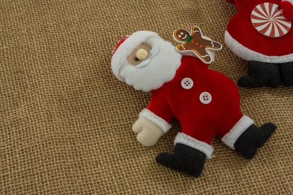 Papai Noel recheado na serapilheira — Fotografia de Stock