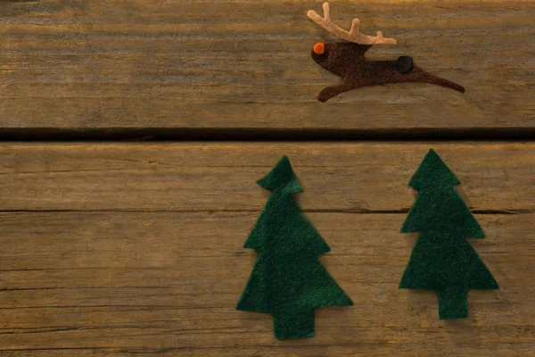 圣诞树和驯鹿装饰 — 图库照片