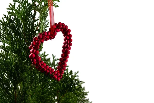 Forme de coeur décoration de Noël — Photo