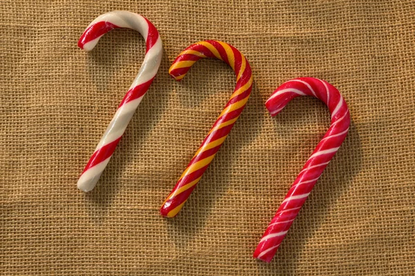 Colorful candy canes — Stock Photo, Image