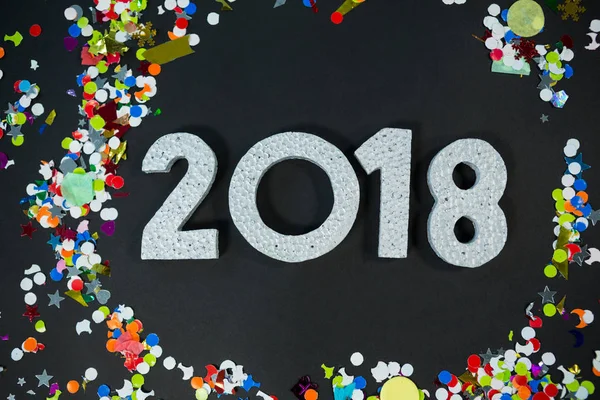 Nuevo año 2018 con decoración — Foto de Stock