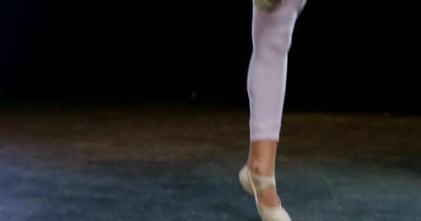 Балерина практикує балетний танець — стокове відео