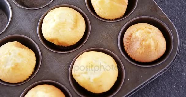 Cupcakes simples dans la plaque de cuisson — Video