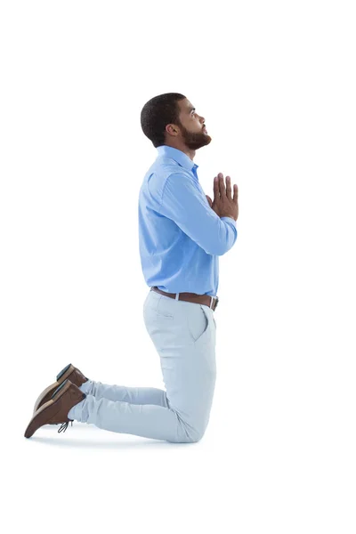 Hombre ejecutivo rezando — Foto de Stock