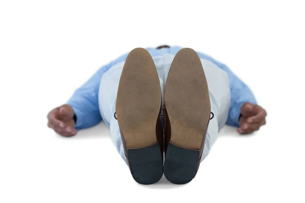 Hombre ejecutivo durmiendo en blanco —  Fotos de Stock