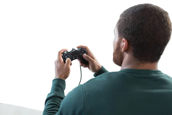 Homem jogando videogame — Fotografia de Stock