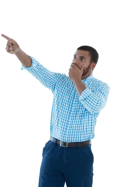 Male executive pointing — Stock Photo, Image