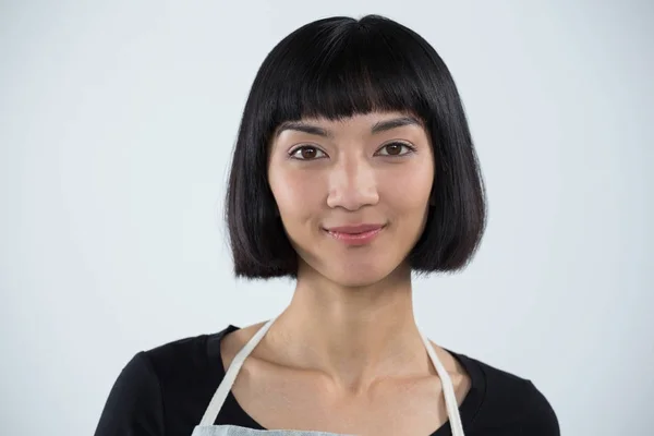 Smiling waitress standing — Stock Photo, Image